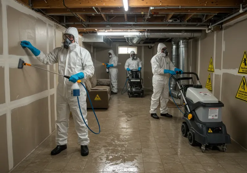 Basement Moisture Removal and Structural Drying process in Colby, WI